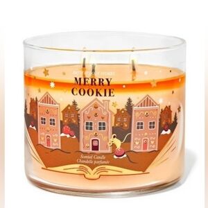 Bath & Body Works 3 Wick Candle Merry Cookie